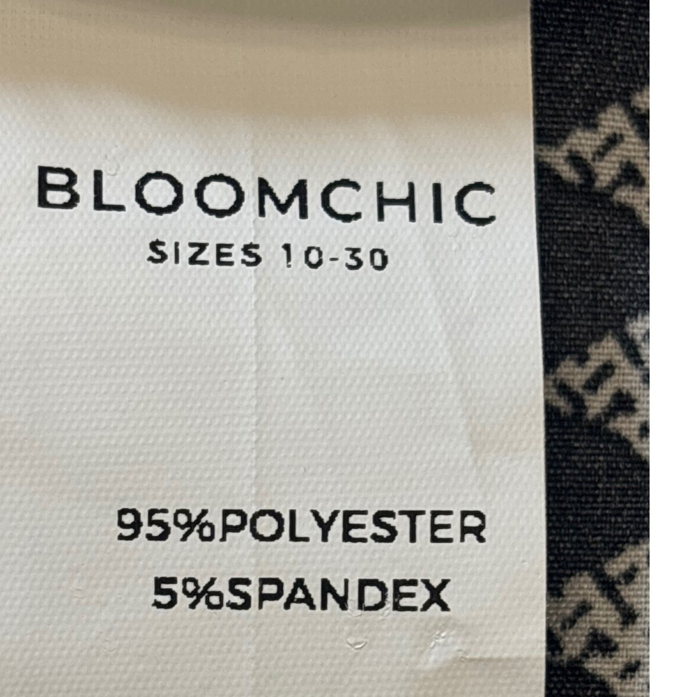 BloomChic Dress Womens 18 20 Black White Chevron Herringbone Sleeveless Tank - Picture 13 of 16